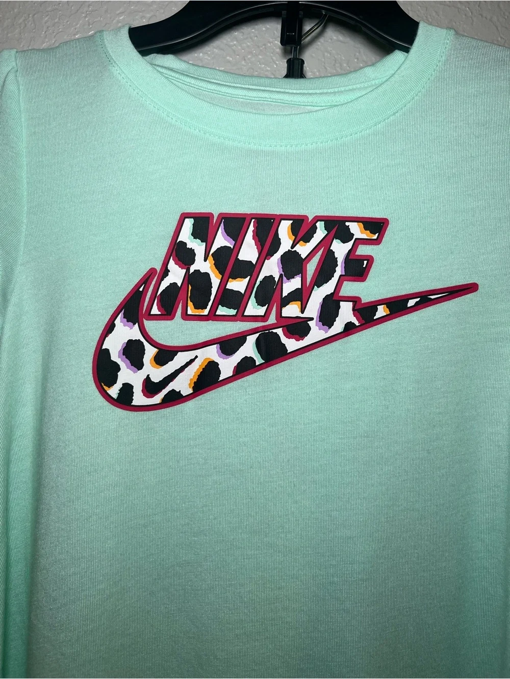 *NEW* NIKE Girl's Size 6 Shirt & Leggings 2 Piece Logo Set Leopard Print